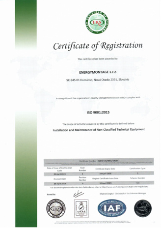 ISO 9001 – Registration